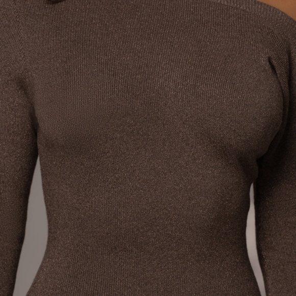 JLUXLABEL BRONZE NIGHT SHIMMERS ASYMMETRICAL MAXI DRESS - Picture 4 of 5